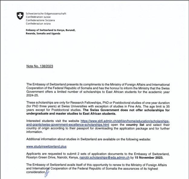 Swiss Government Scholarship